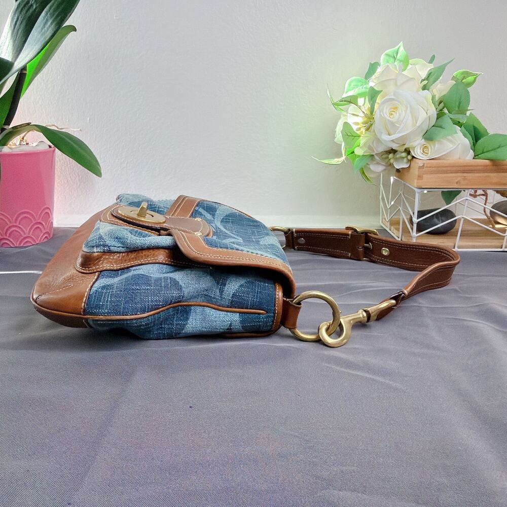 Coach Vintage Denim Legacy Slim Flap Shoulder Bag 10824 - Picture 5 of 8